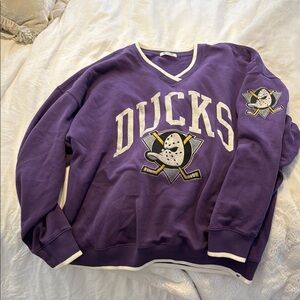 47’ brand anaheim ducks nhl purple sweatshirt